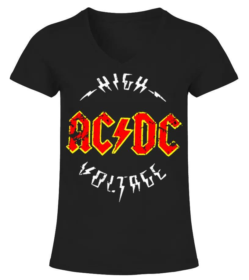 007 ACDC High Voltage Camiseta cuello pico Mujer