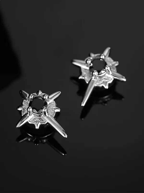 1 pieza Pendientes magnéticos con estrella de circón para hombre