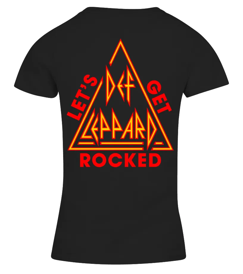2 SIDE  DEF LEPPARD 1992 CAMISETA CUELLO PICO MUJER