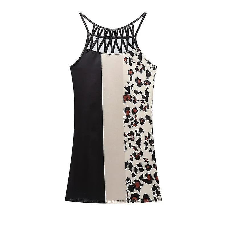2022 Vestido de cuello de malla para mujeres Sexy Halter Dress