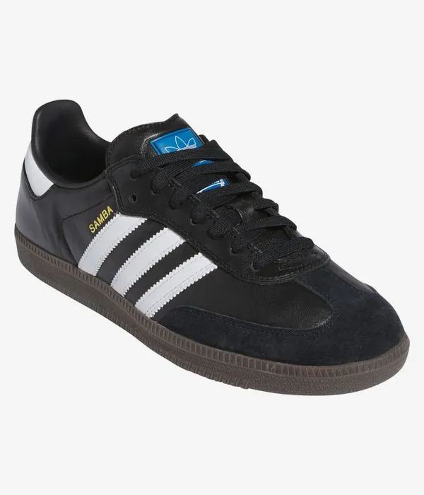 adidas Skateboarding Samba ADV Zapatilla (core black white gum gold)