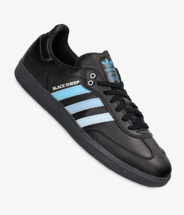 adidas Skateboarding x CLTFC x Black Sheep Samba ADV Zapatilla (core black white clear blue)