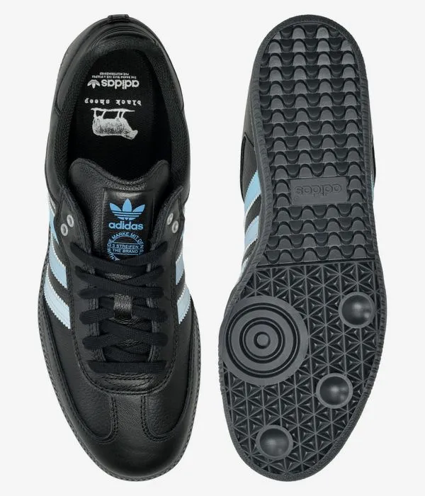 adidas Skateboarding x CLTFC x Black Sheep Samba ADV Zapatilla (core black white clear blue)