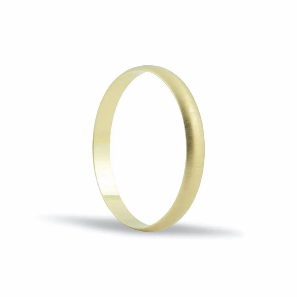 Alianza de oro amarillo 18K en 2,5 mm acabado matizado