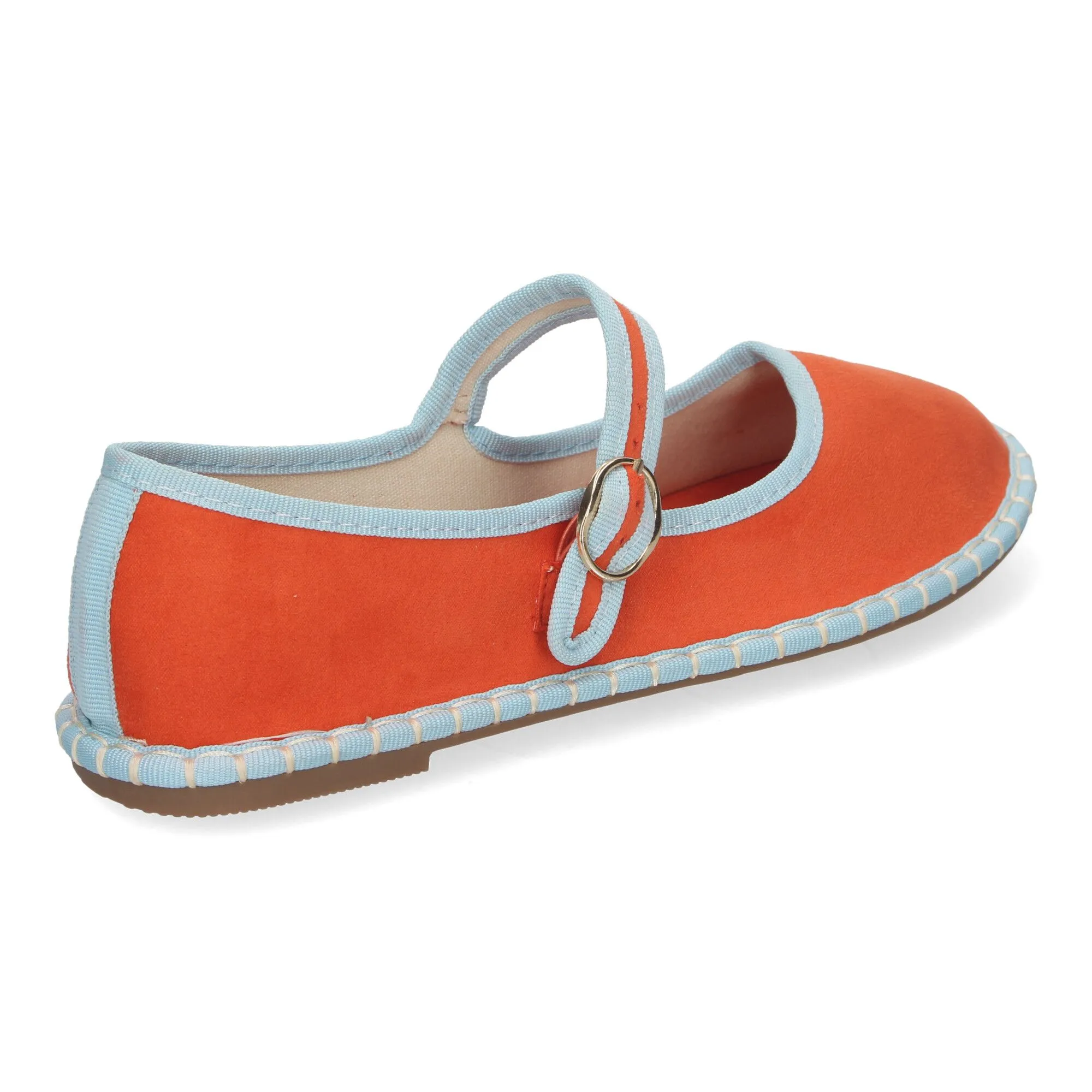 Alpargata veneciana estilo merceditas para mujer color naranja YSD