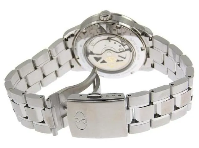 & Other Stories Reloj automático Orient Star para hombre con reserva de marcha, esfera marrón, Acero inoxidable plateado en 