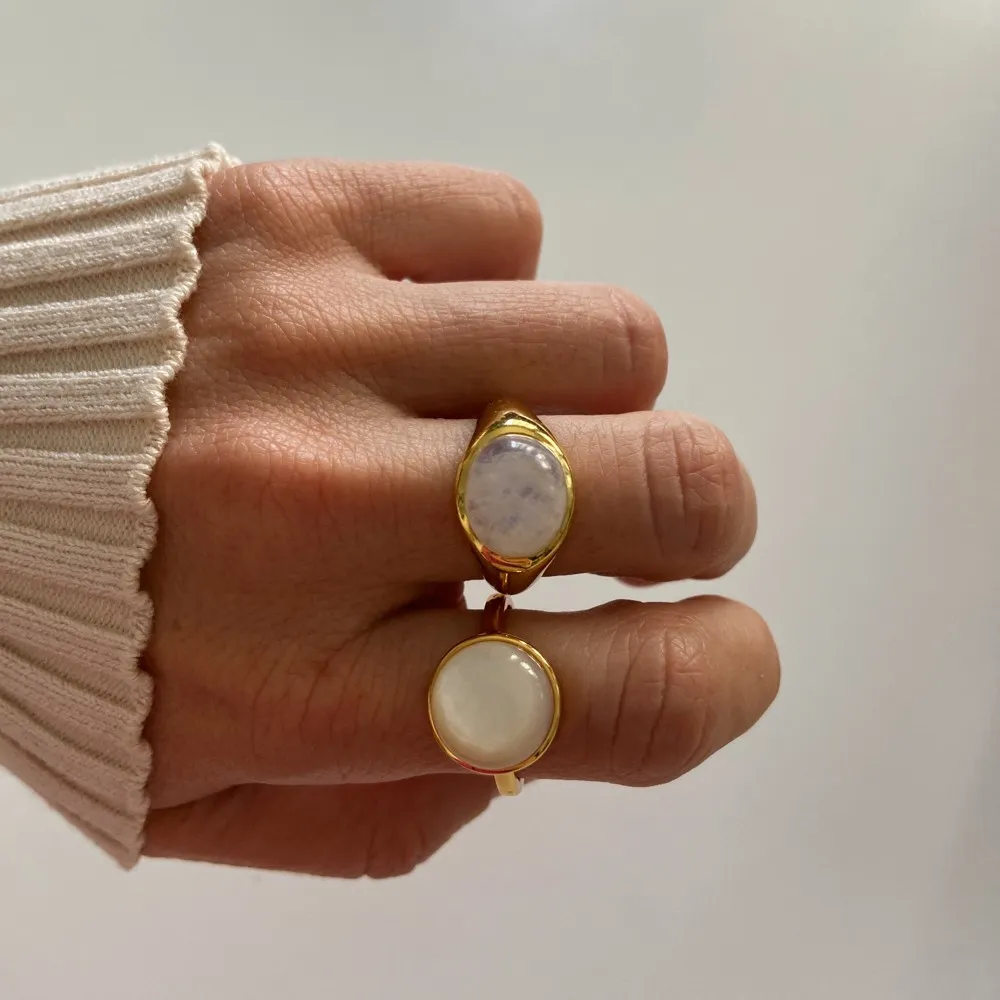 Anillo Avela Piedra Luna Oro
