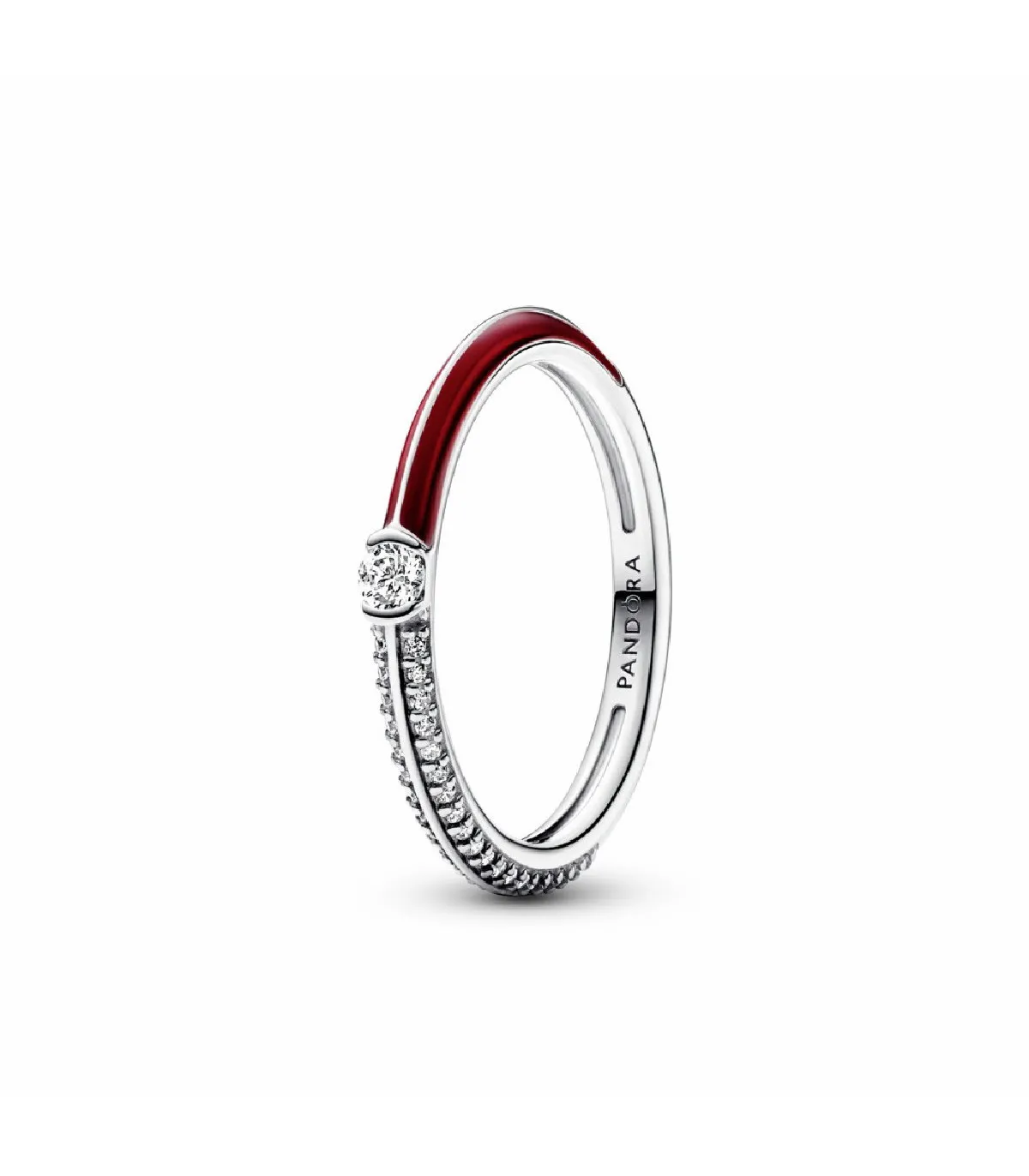 ANILLO DUAL ROJO Y PAVé DE PANDORA ME  192528C01
