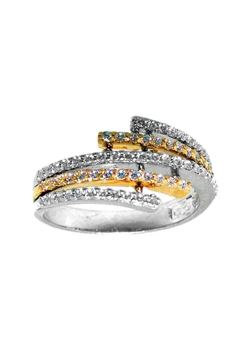 ANILLO PLATA LAMINADO ORO CON CIRCONITAS 243_92500268