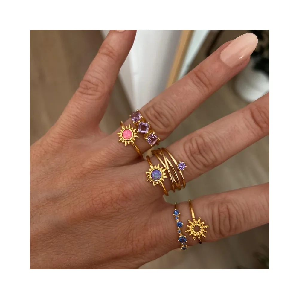 Anillo Salerno Tanzanita Oro
