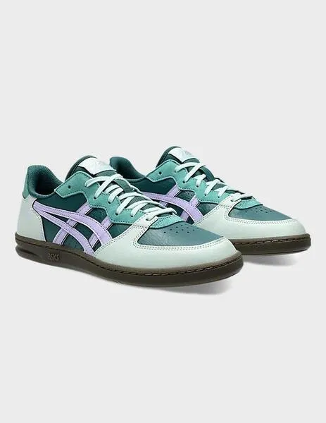 Asics Skyhand Og zapatilla verde con logo en violeta para mujer