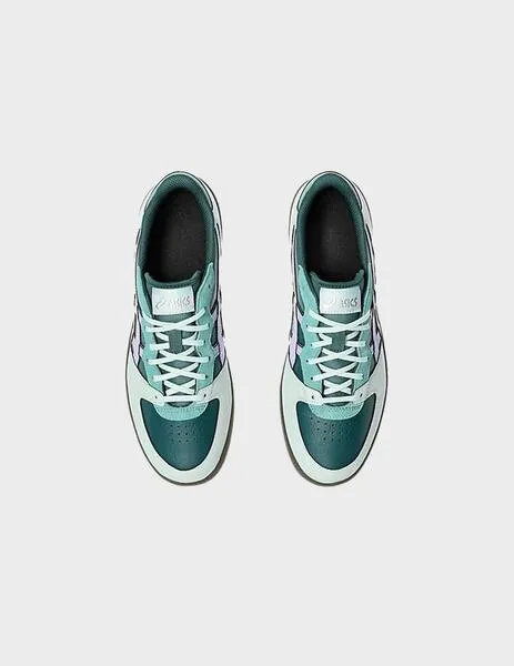 Asics Skyhand Og zapatilla verde con logo en violeta para mujer