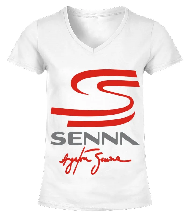 Ayrton Senna WT (13) Camiseta cuello pico Mujer