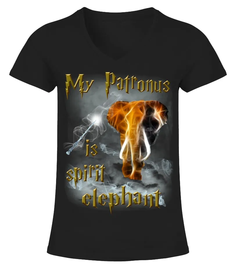 BABY YODA  MY PATRONUS CAMISETA CUELLO PICO MUJER