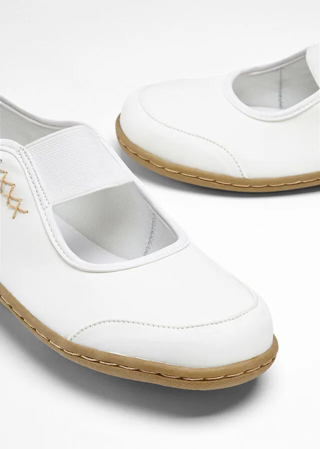 Bailarinas con tira elástica Blanco