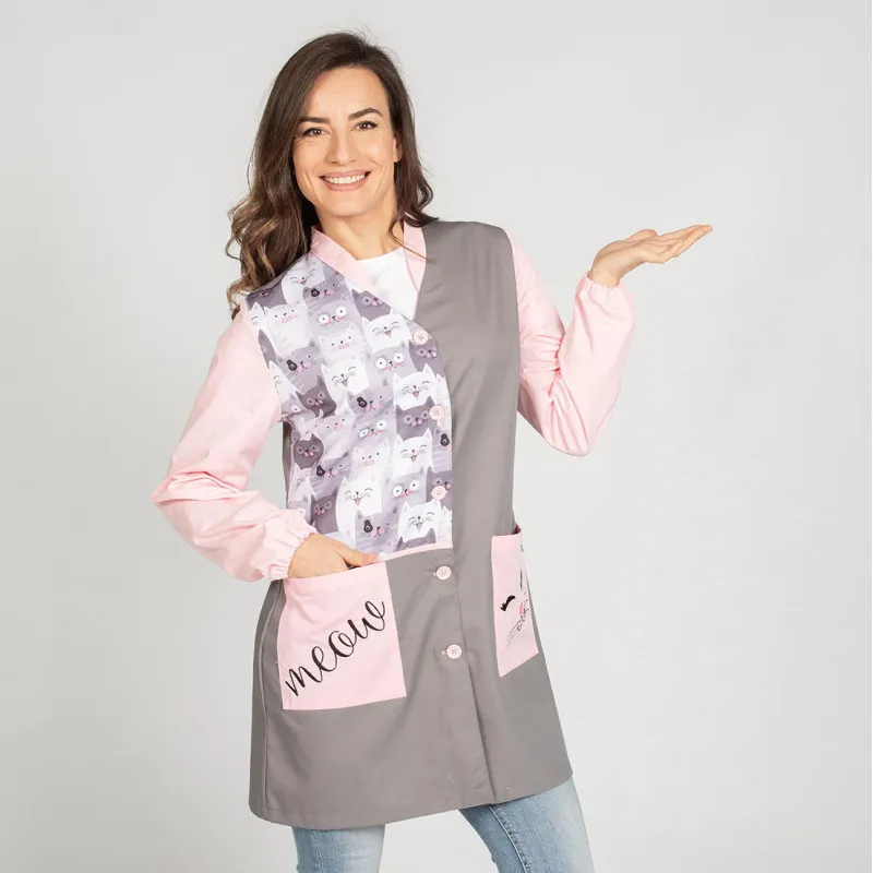BATA DE MAESTRA GRIS MEOW GARY'S  OUTLET