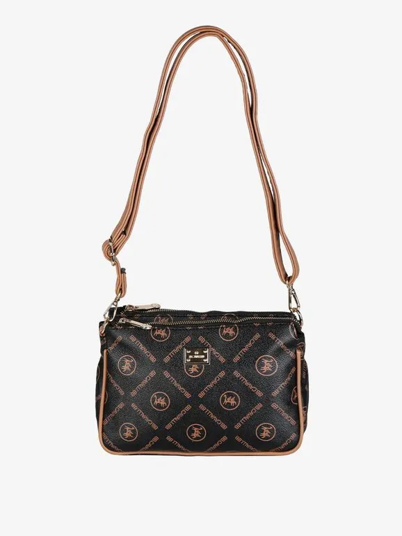 B.Cavalli Bolso bandolera de mujer con escritos.