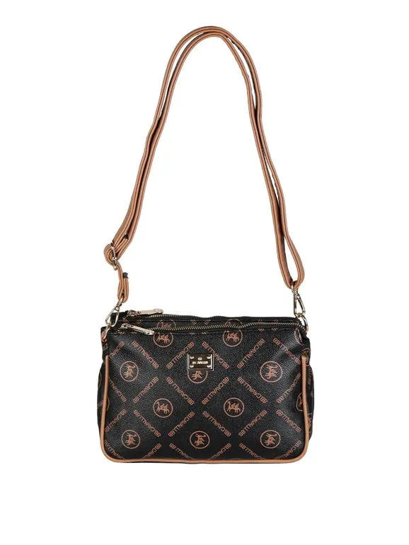 B.Cavalli Bolso bandolera de mujer con escritos.