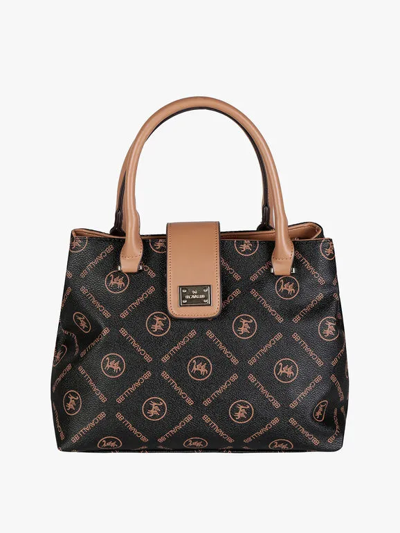 B.Cavalli Bolso de mujer con escritura y bandolera.