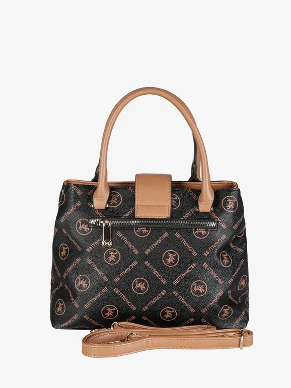 B.Cavalli Bolso de mujer con escritura y bandolera.