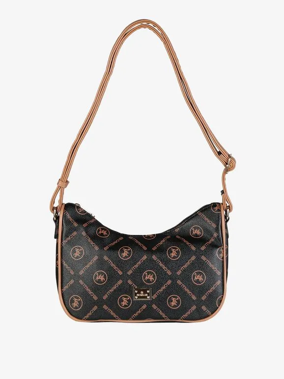 B.Cavalli Bolso de mujer media luna con escritura