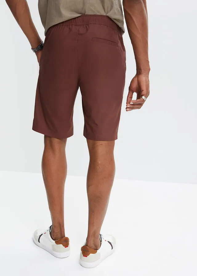Bermudas con cintura elástica Marrón tierra