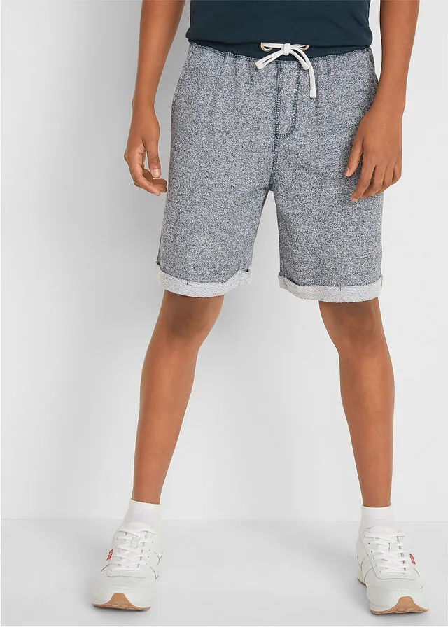 Bermudas con efecto vaquero Negro jaspeado