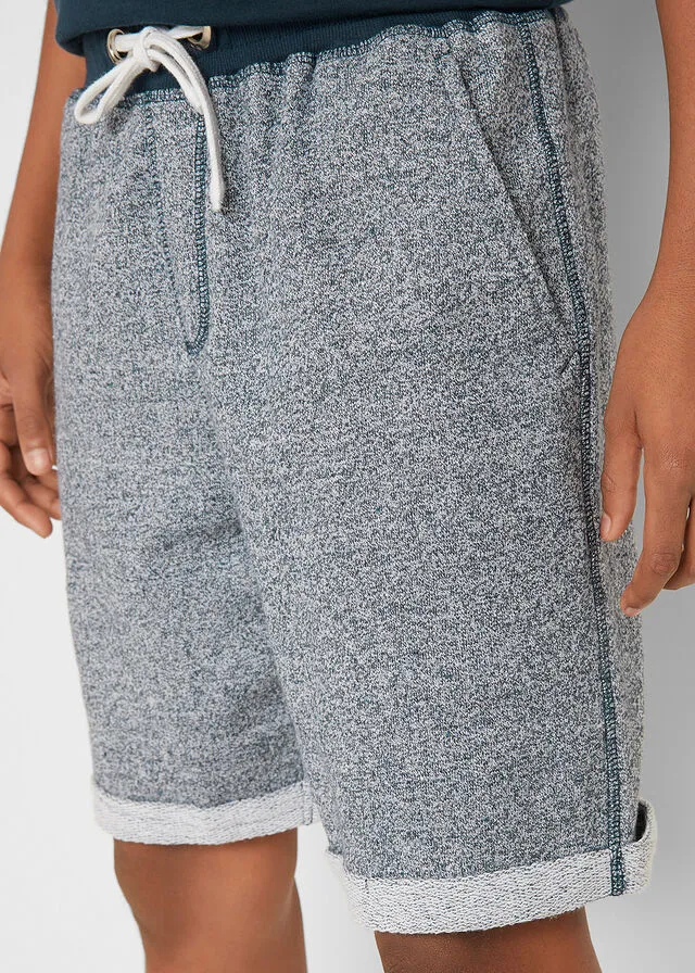 Bermudas con efecto vaquero Negro jaspeado