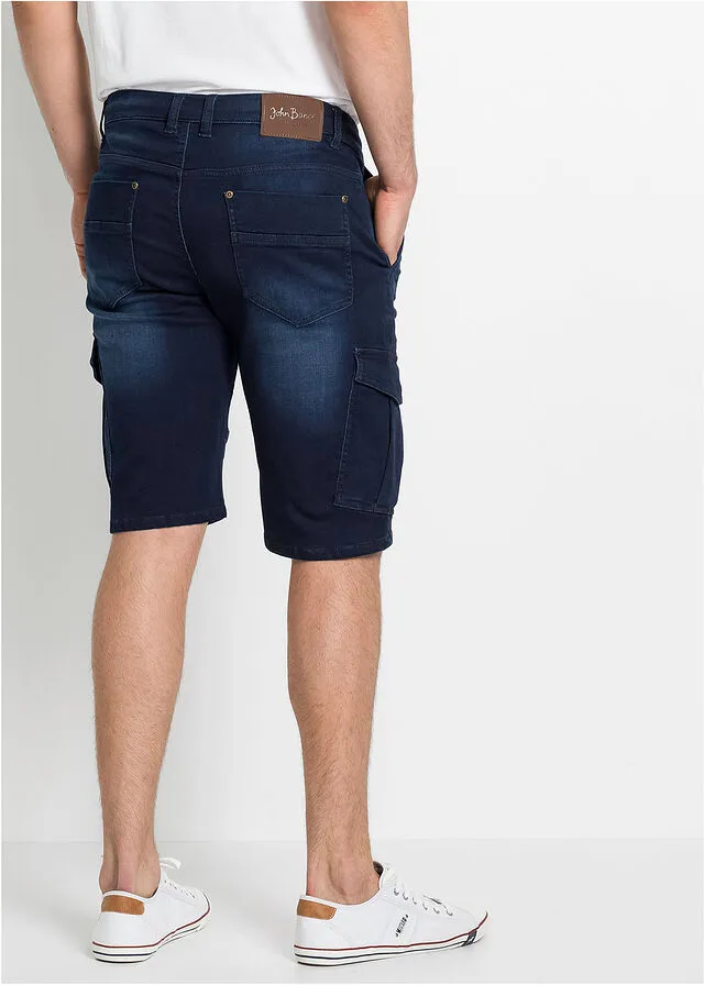 Bermudas de chándal estilo vaquero, regular fit Azul oscuro vaquero