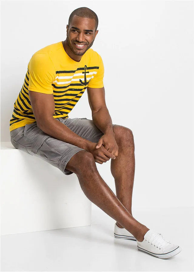 Bermudas de chándal estilo vaquero, regular fit Vaquero gris claro