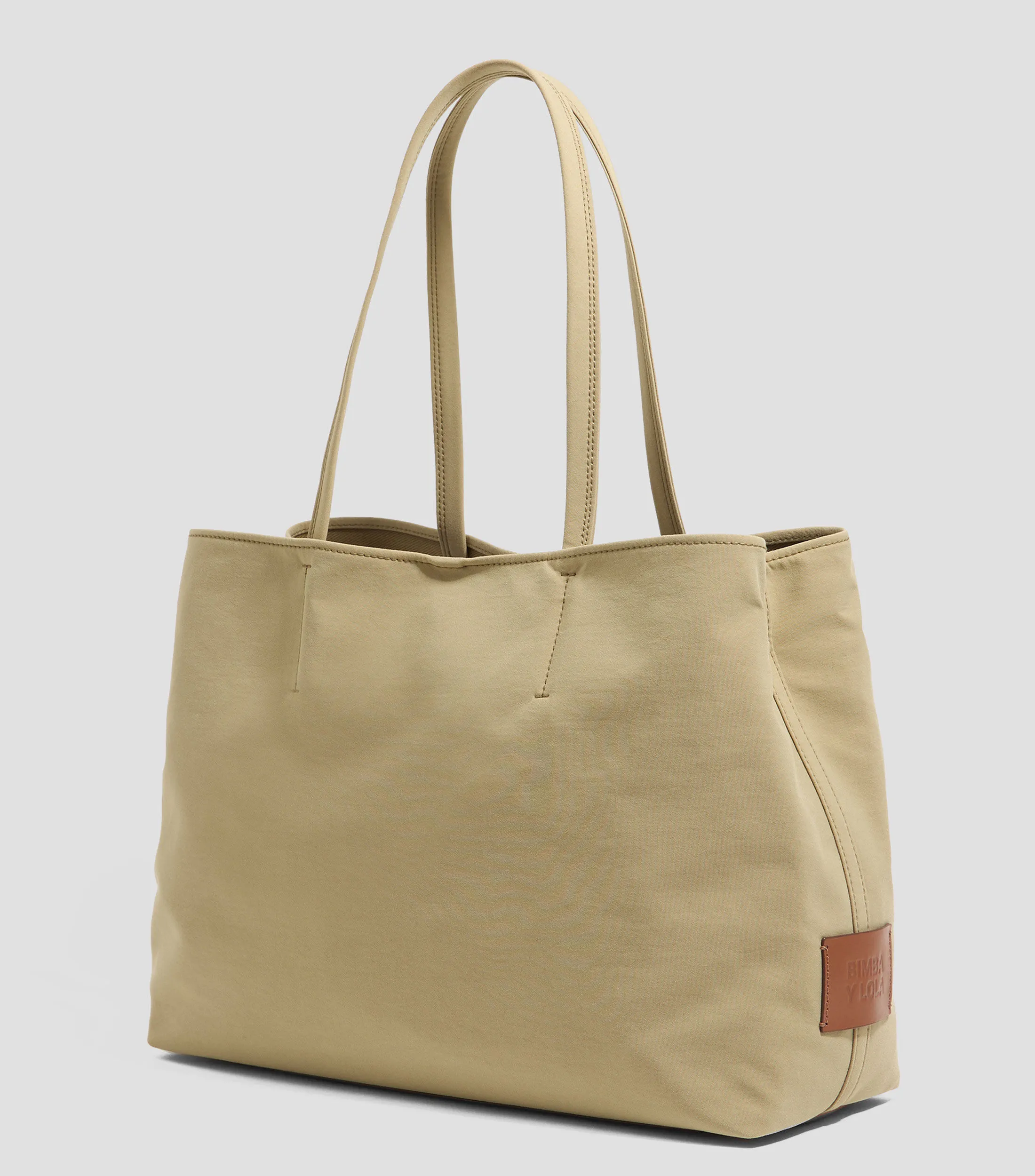 Bimba y Lola Bolso Tote Natural Chihuahua con logo Mujer