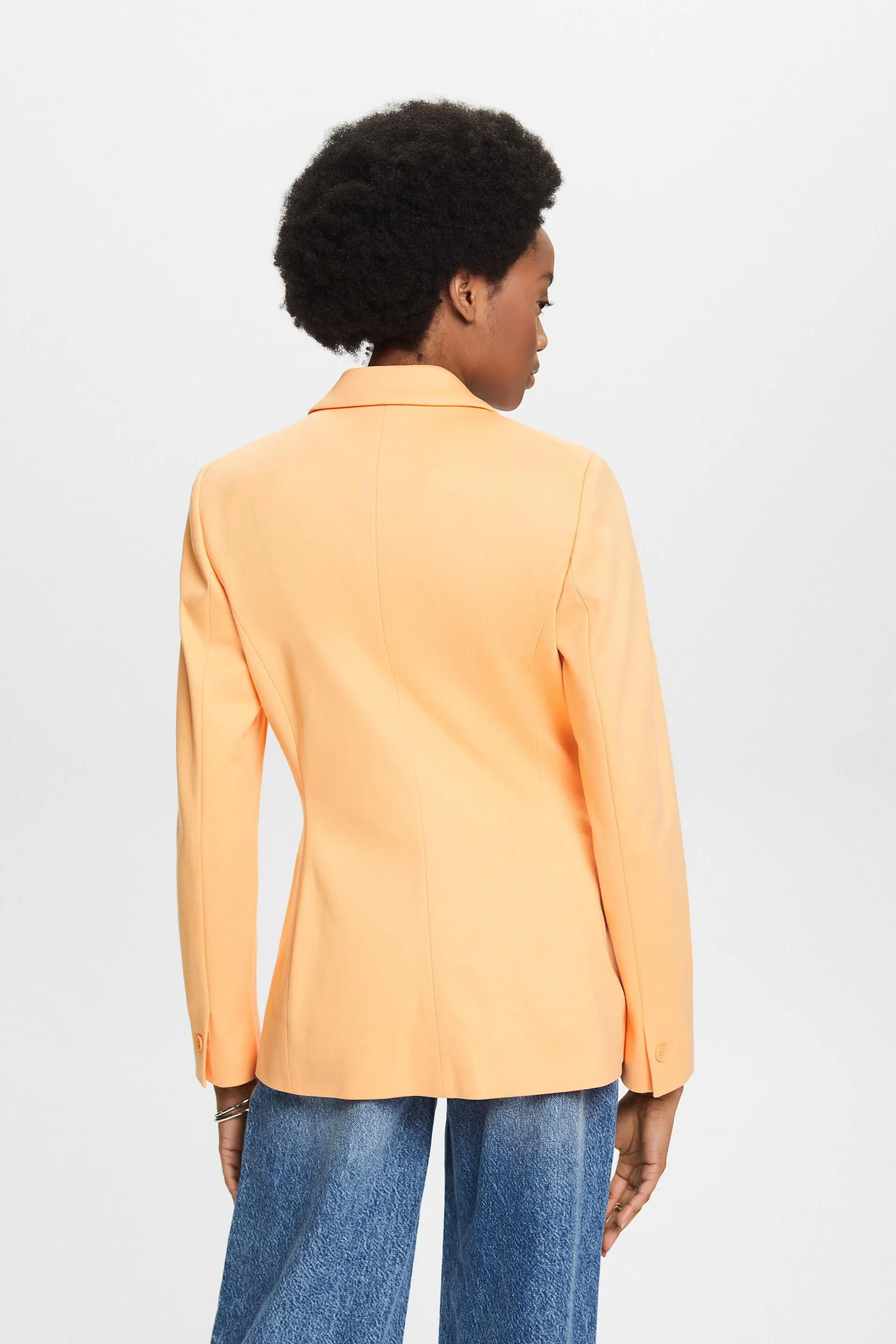 Blazer de punto con botonadura simple