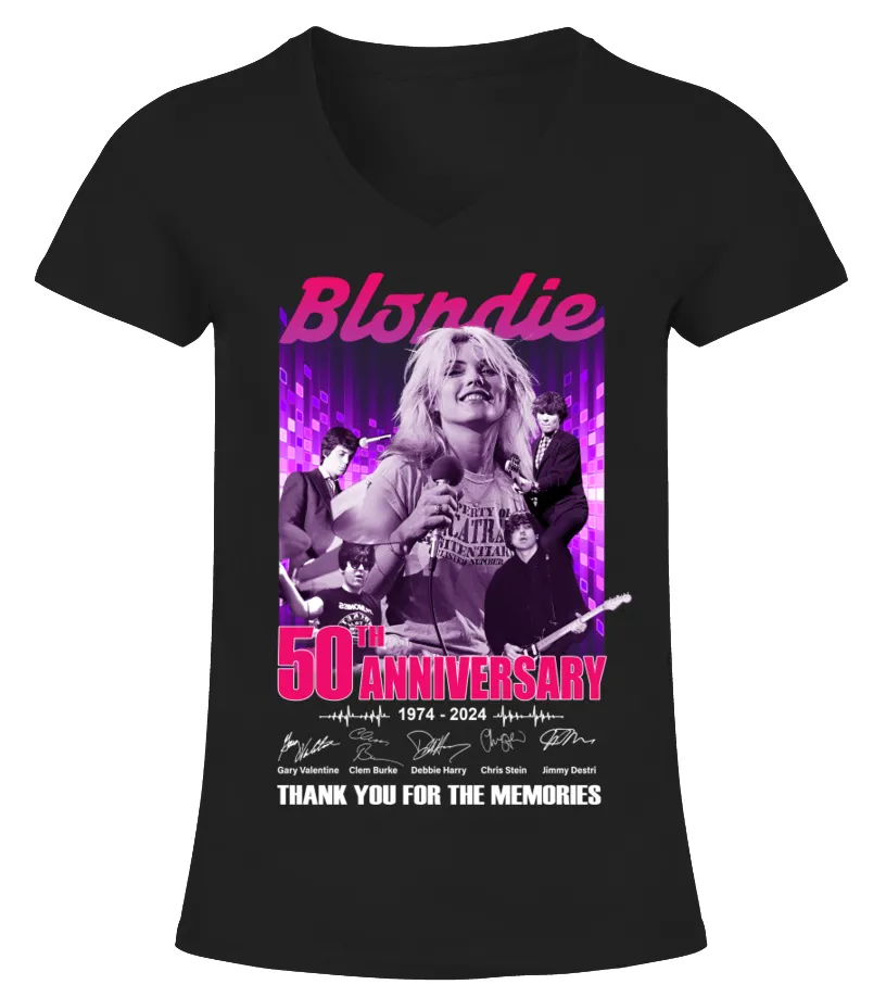 Blondie 2024 BK Camiseta cuello pico Mujer