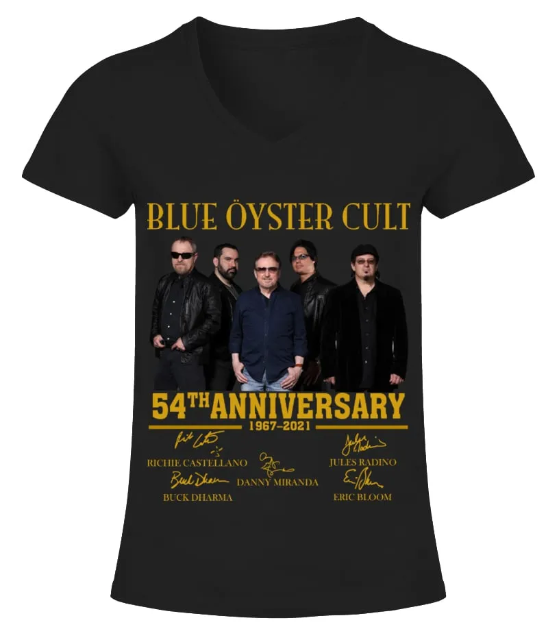 BLUE OYSTER CULT 54TH ANNIVERSARY Camiseta cuello pico Mujer