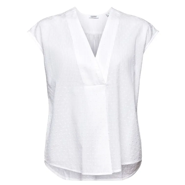 BLUSA CON CUELLO PICO MUJER ESPRIT