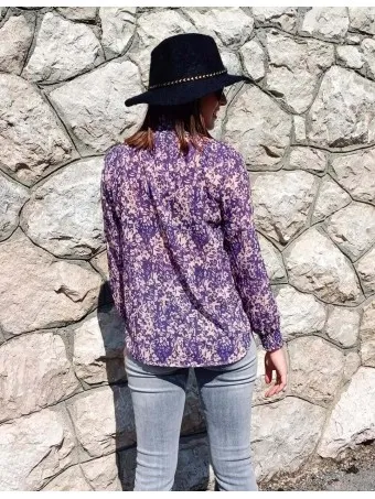 Blusa Flores ONAELA Morado