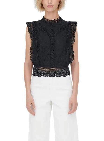 Blusa Only Karo Negro Para Mujer