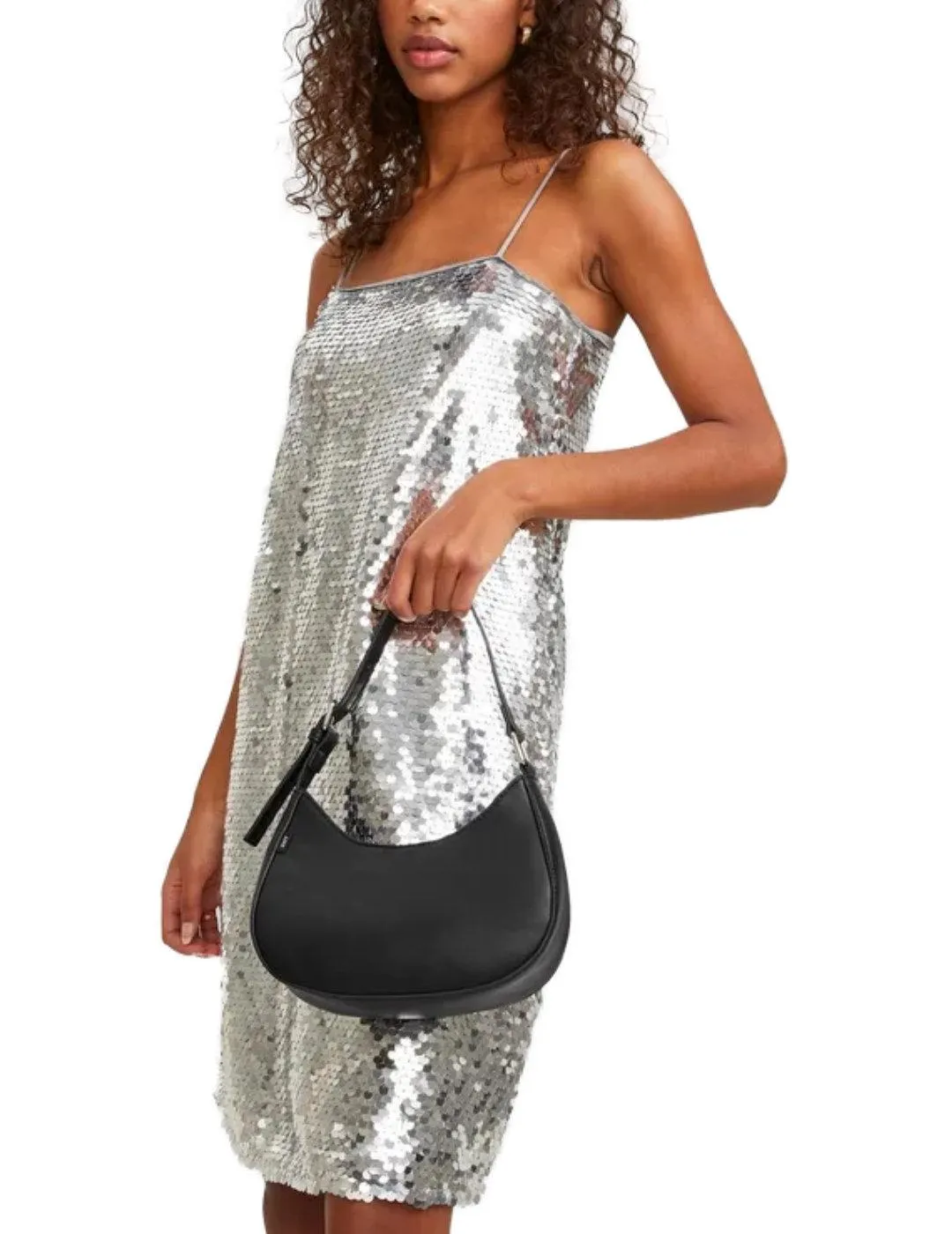 Bolso JJXX Lexington negro con asa y cremallera para mujer