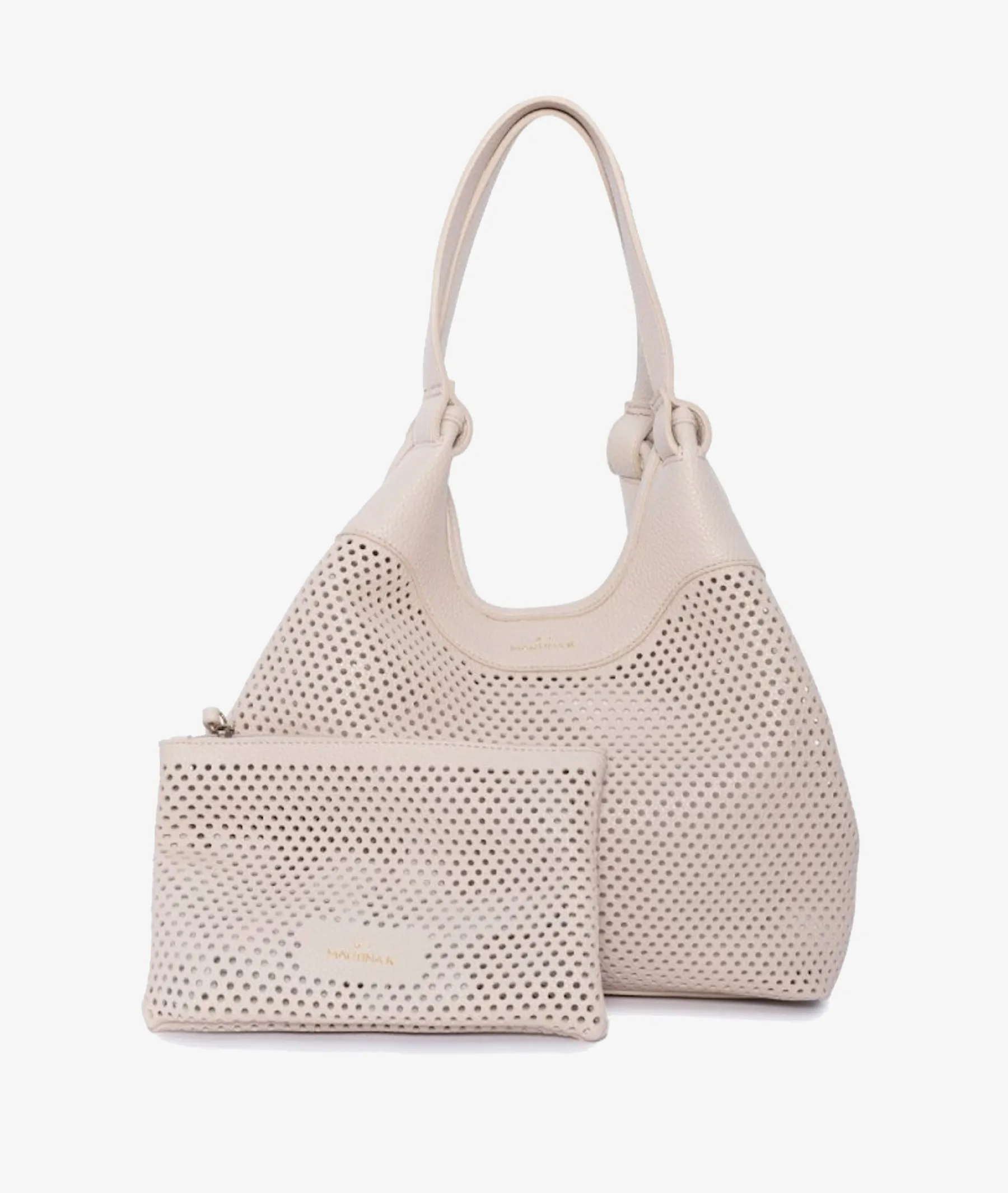 BOLSO MARTINA K 716300901 EN BEIGE  MEDIDAS  40 X 27 X 12  CTMS