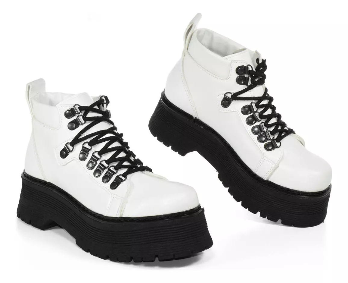 Borcego Mujer Plataforma Liviana Lorena Ba Estilo Martens 4