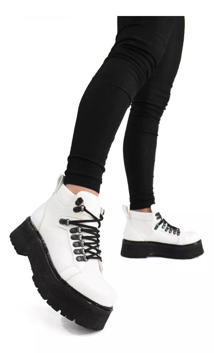 Borcego Mujer Plataforma Liviana Lorena Ba Estilo Martens 4