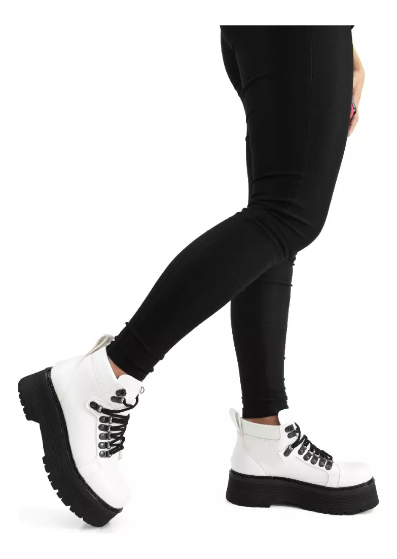 Borcego Mujer Plataforma Liviana Lorena Ba Estilo Martens 4