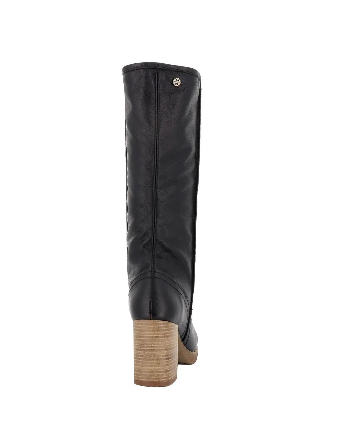 Bota alta de piel con tacón PORRONET