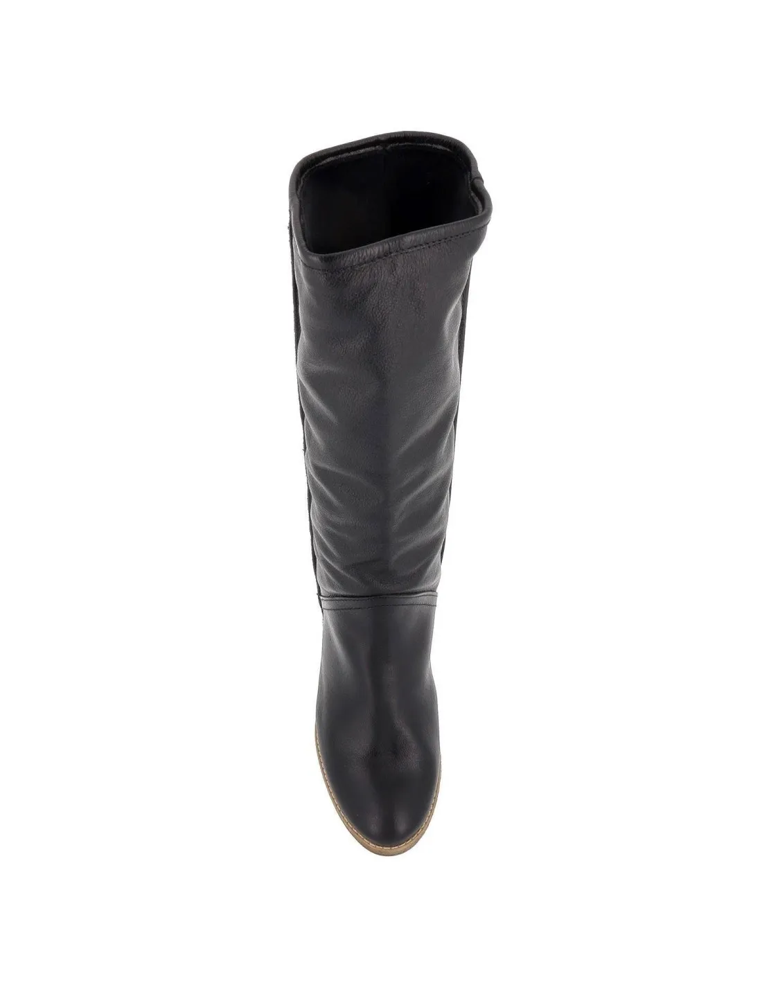 Bota alta de piel con tacón PORRONET