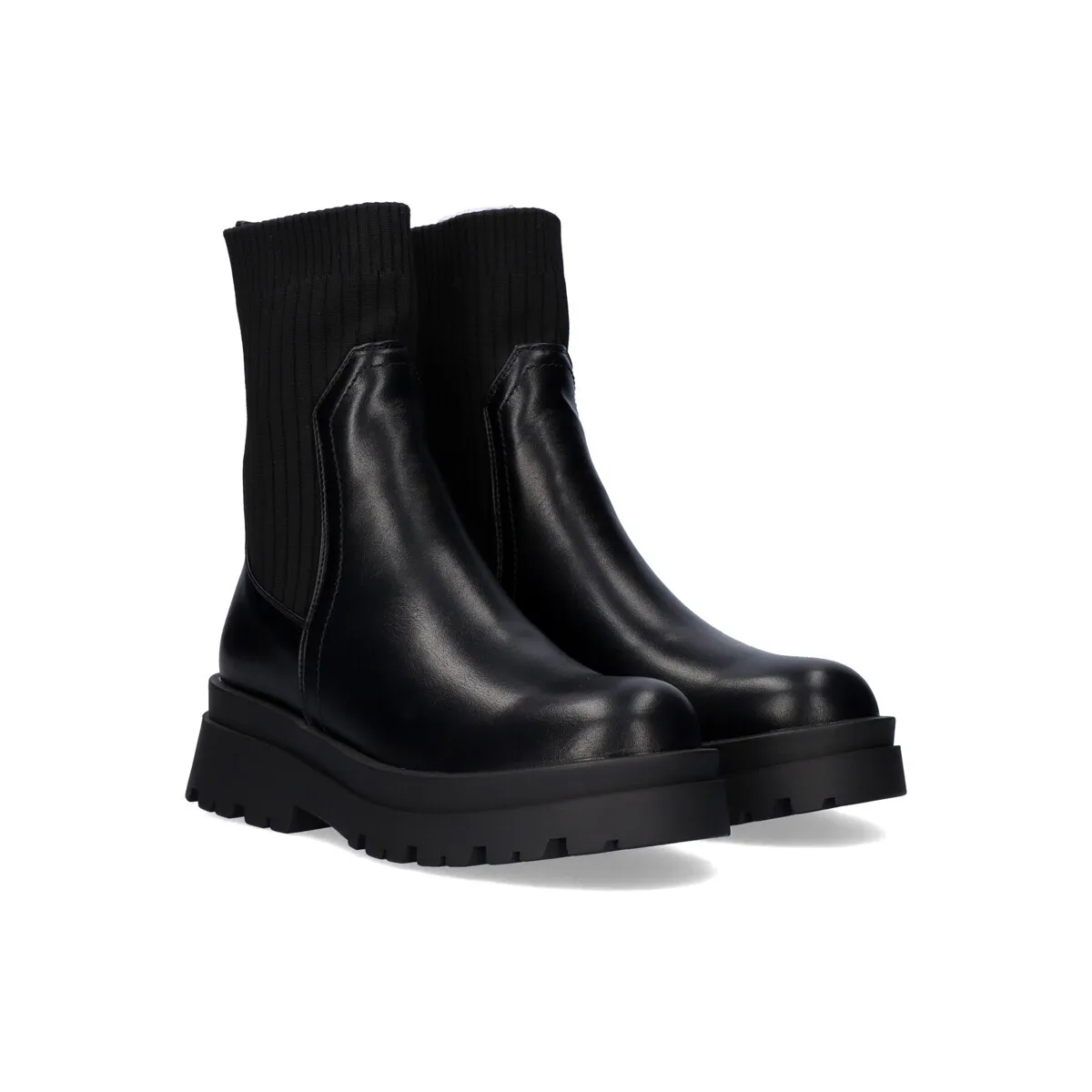 BOTA ENGOMADA ESTILO CALCETÍN T3653M2587 EN NEGRO