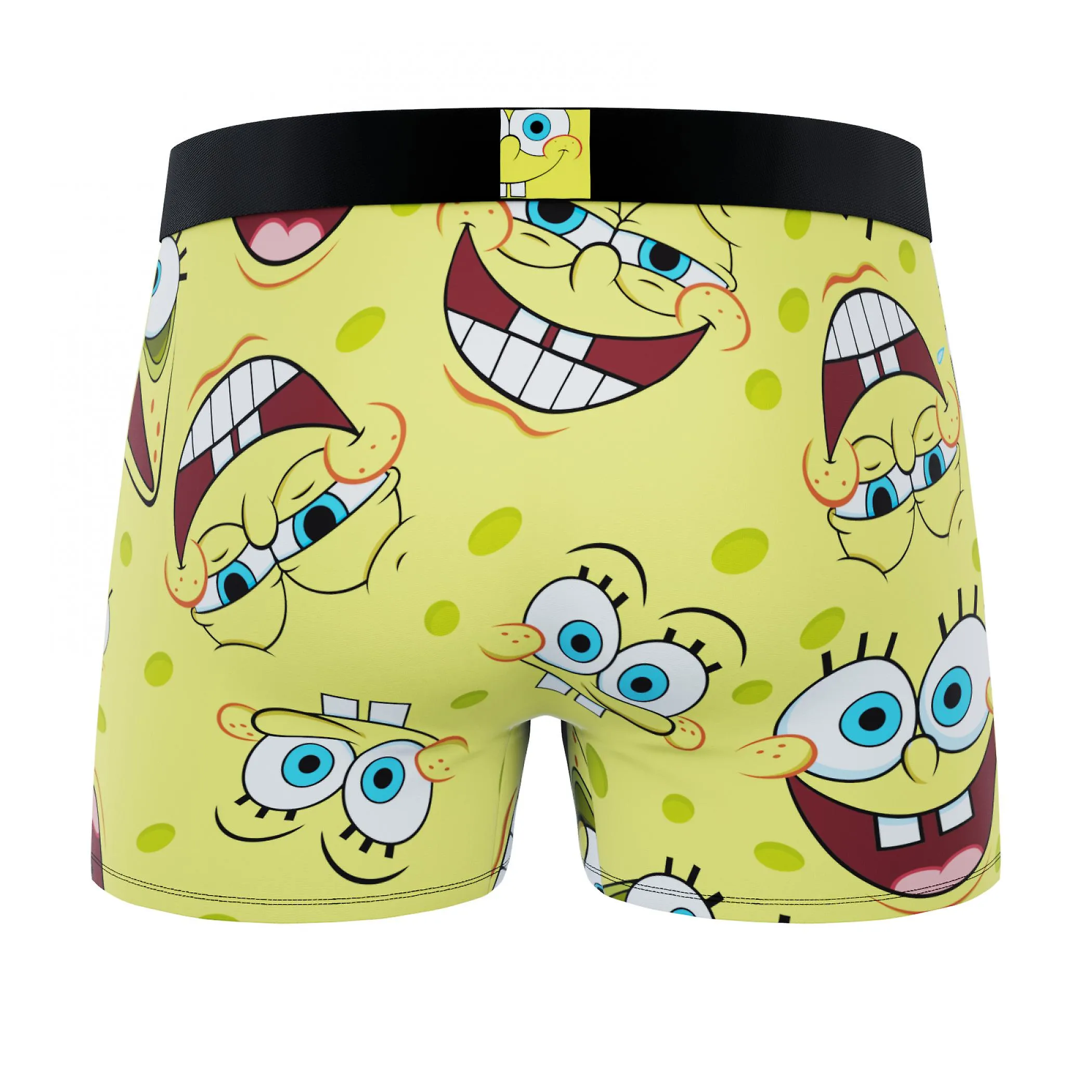 Boxeadores locos Bob Esponja SquarePants se enfrenta a calzoncillos de boxeador en la caja actual