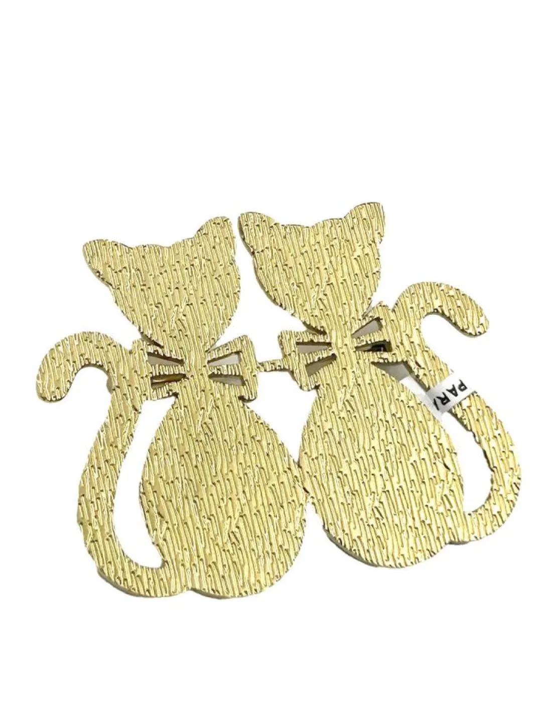 BROCHES DORADOS CON GATITOS PARA PRENDAS DE VESTIR Y DE ABRIGO
