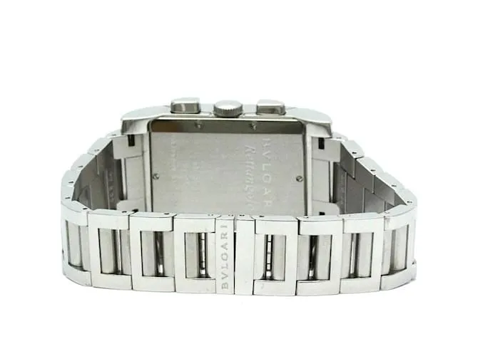 Bulgari Reloj para hombre Bvlgari Rettangolo de acero inoxidable de cuarzo RTC49S 