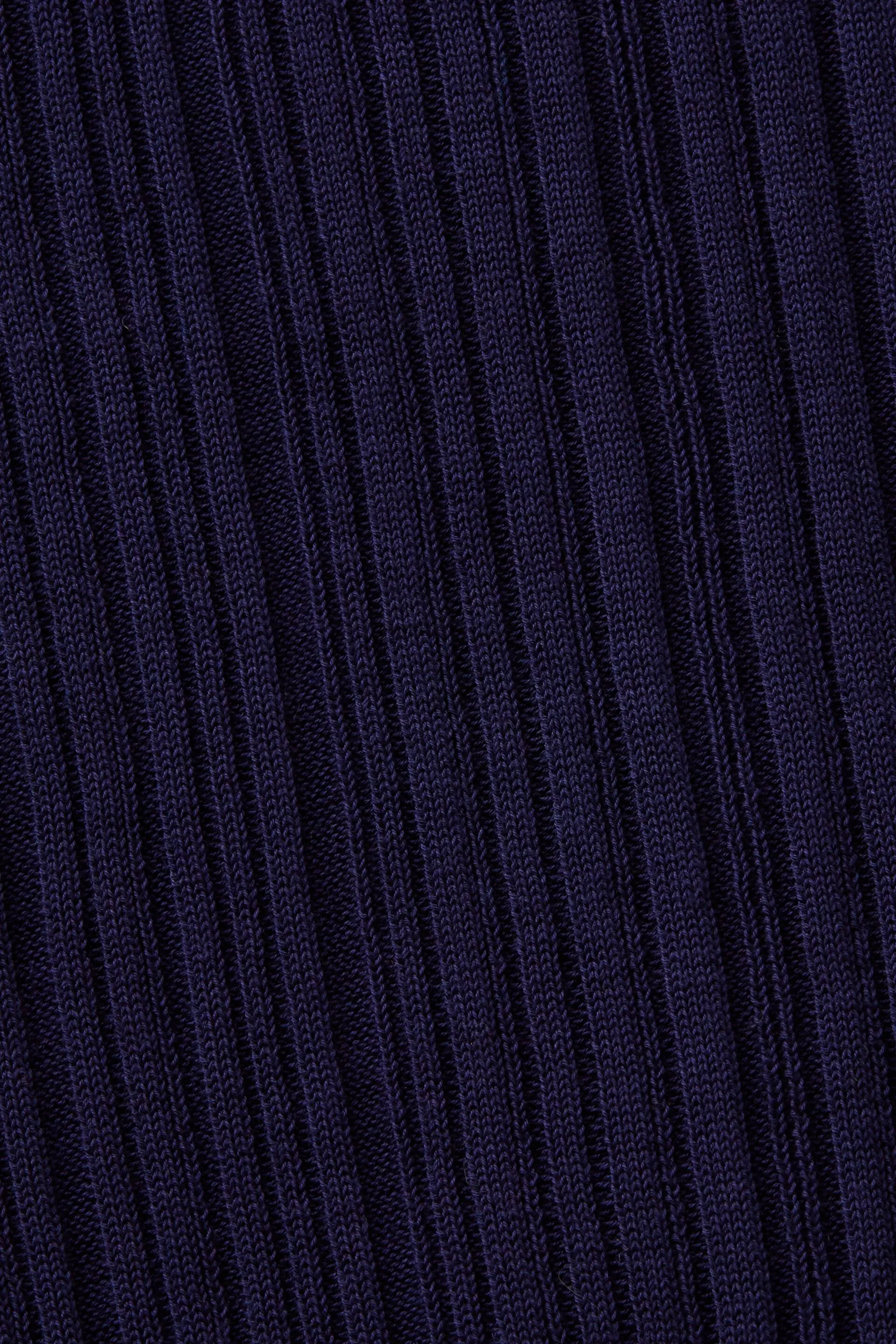 Cárdigan estilo polo de punto acanalado sin costuras