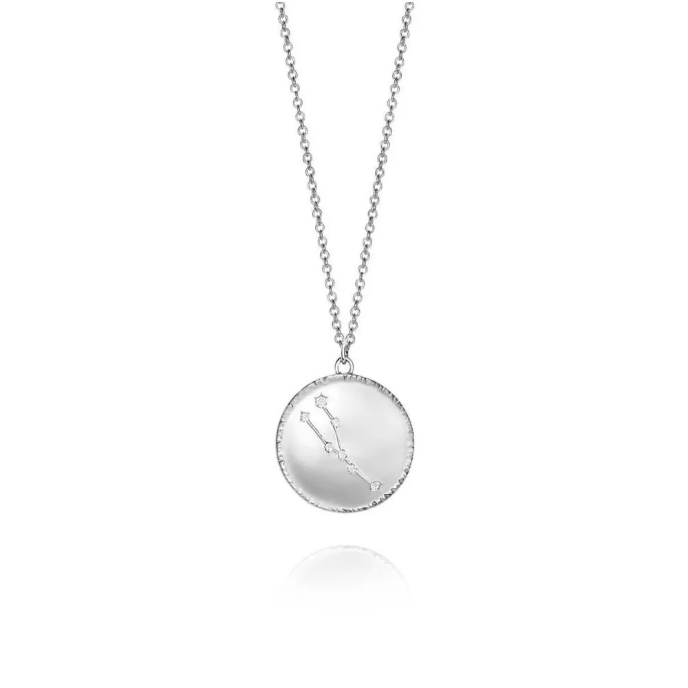 Cadena de plata con horóscopo Tauro